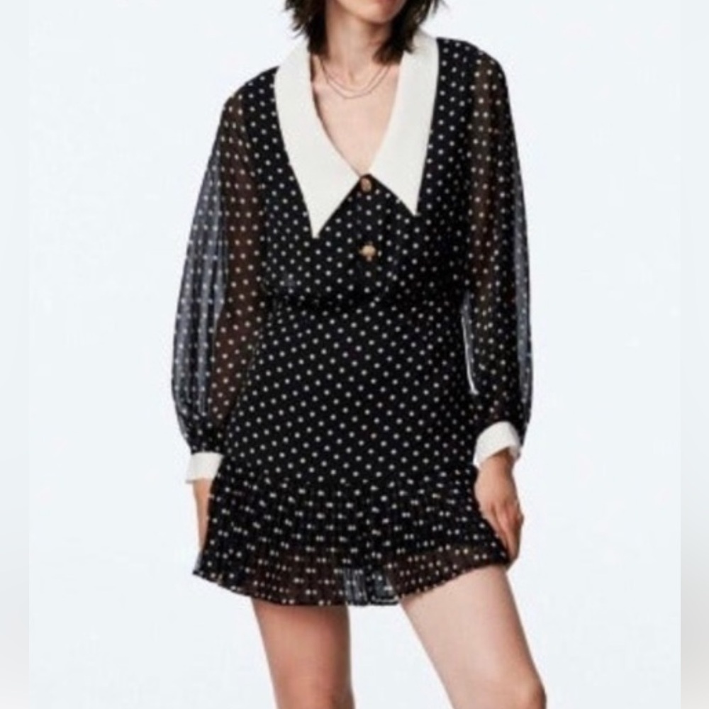 Black and White Polka Dot Zara Dress